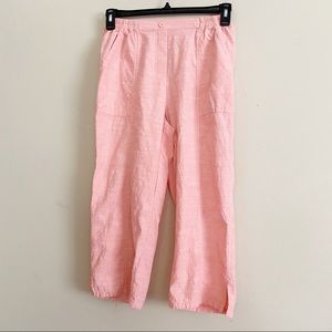 C. D. Sport cotton elastic waist Capri pants S